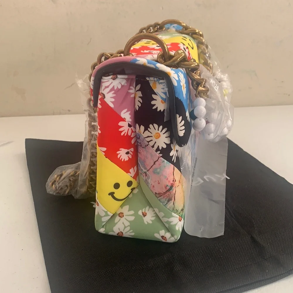 KURT GEIGER LONDON FLORAL RAINBOW SMILEY B… - Picture 6 of 16